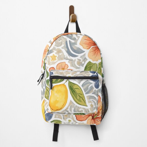 Item preview, Tropical Hibiscus Lemon Pattern Notebook – Coastal Watercolor Floral Design designed and sold by FestivityFinds.
