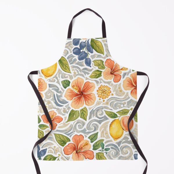 Item preview, Tropical Hibiscus Lemon Pattern Notebook – Coastal Watercolor Floral Design designed and sold by FestivityFinds.