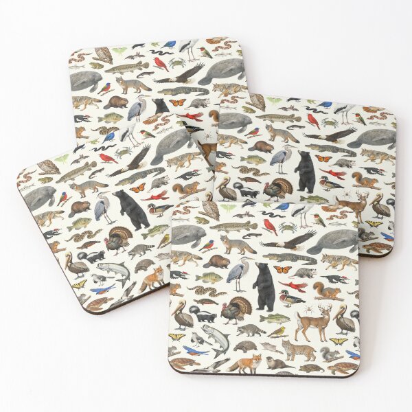 Item preview, Animals of Alabama National Park Retro Identification Chart designed and sold by kakarikihill.