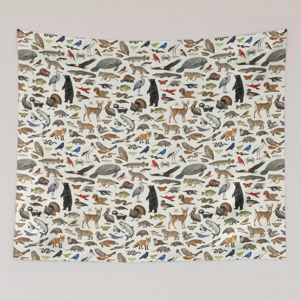 Item preview, Animals of Alabama National Park Retro Identification Chart designed and sold by kakarikihill.