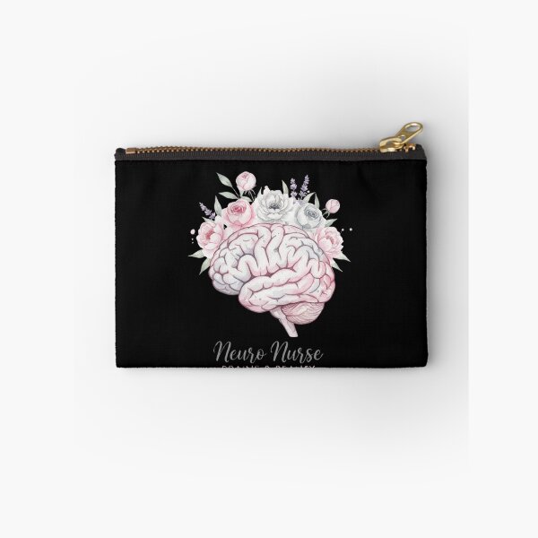 Item preview, Neuro Nurse Brains and Beauty watercolor floral brain gift designed and sold by language-des.
