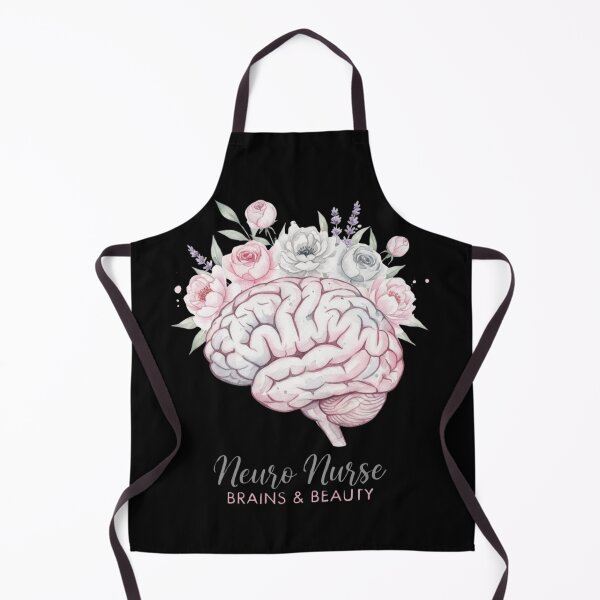 Item preview, Neuro Nurse Brains and Beauty watercolor floral brain gift designed and sold by language-des.