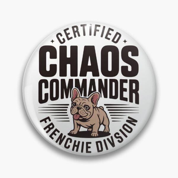 Item preview, Certified Chaos Commander French Bulldog Minimal – Bold Frenchie Lover Design designed and sold by Wiviendesign.
