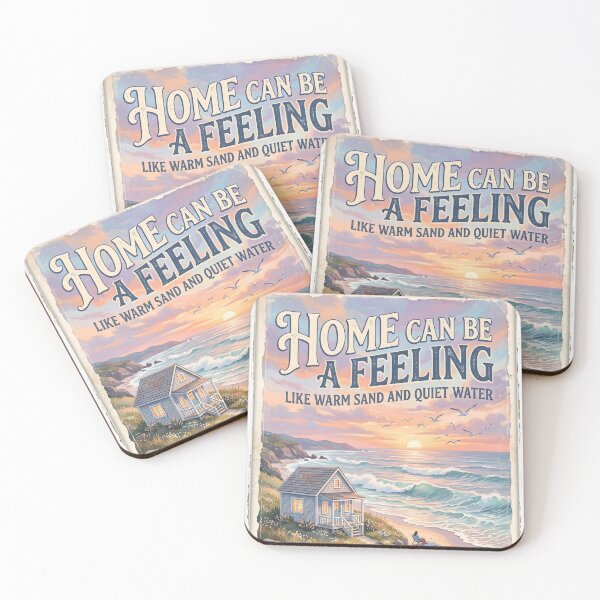 Item preview, Home Can Be a Feeling – Ocean Therapy Poster Design designed and sold by Sea Gem.