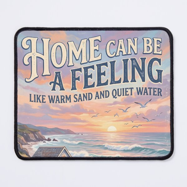 Item preview, Home Can Be a Feeling – Ocean Therapy Poster Design designed and sold by Sea Gem.