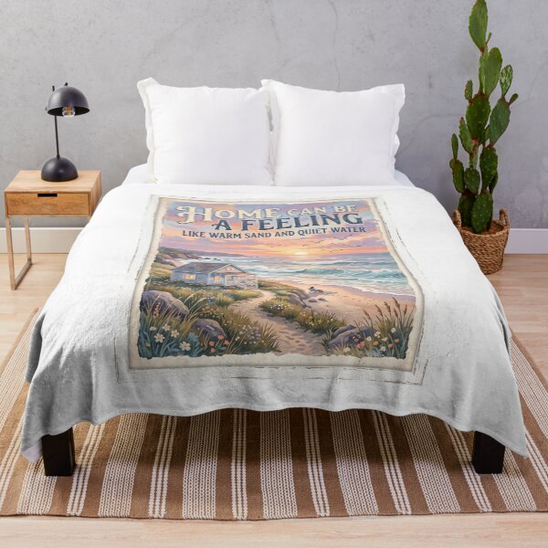 Item preview, Home Can Be a Feeling – Ocean Therapy Poster Design designed and sold by Sea Gem.