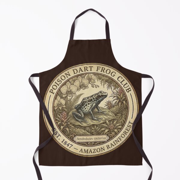 Item preview, Poison Dart Frog Toxic Amazon Club Vintage Badge designed and sold by CalmCapy Co.