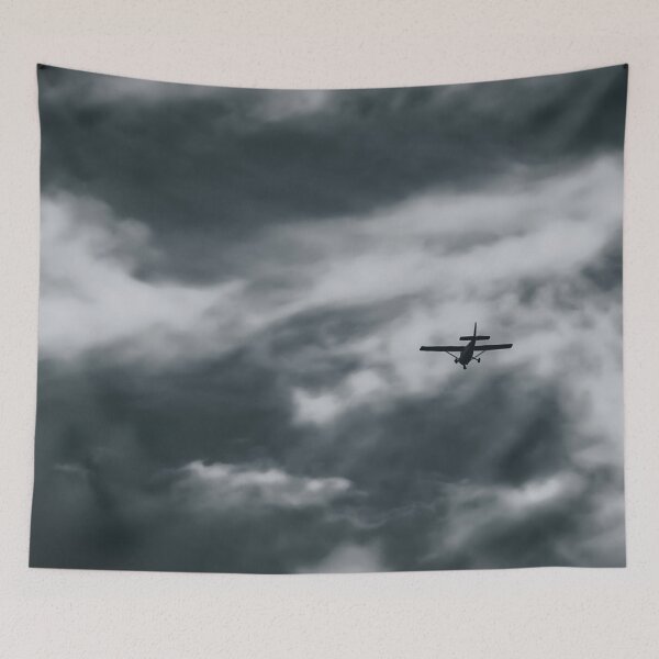 Item preview, Dramatic Airplane Flying Through Stormy Clouds designed and sold by LacArtPhoto.