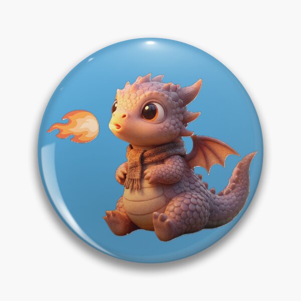 Item preview, Adorable Chibi Baby Dragon Breathing Fire designed and sold by SubhAksara.