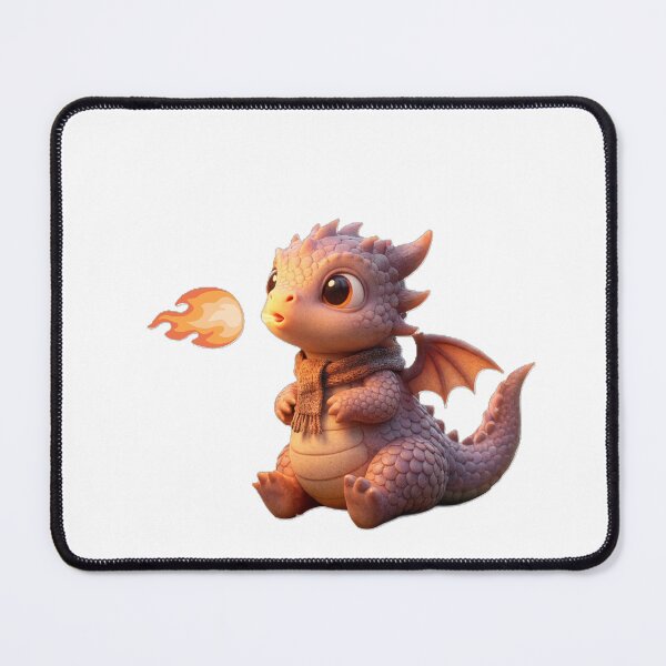 Item preview, Adorable Chibi Baby Dragon Breathing Fire designed and sold by SubhAksara.