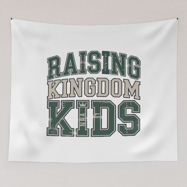 Item preview, Raising Kingdom Kids Christian Parent Faith Family Typography Design designed and sold by HahaHandlesHub.