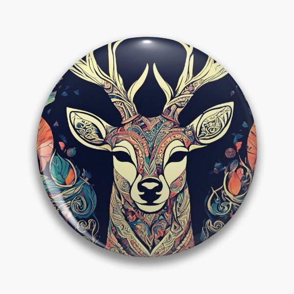 Item preview, Dark Forest Stag Design, Mystic Deer Art, Spirit Animal Illustration Art Print & Home Decor  designed and sold by INKandSOULbyLUNA.