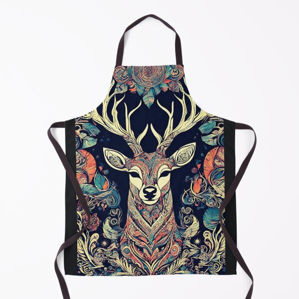 Item preview, Dark Forest Stag Design, Mystic Deer Art, Spirit Animal Illustration Art Print & Home Decor designed and sold by INKandSOULbyLUNA.