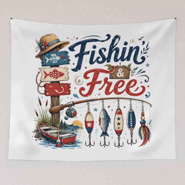 Item preview, Patriotic Fishin & Free designed and sold by BackwoodsFeral.