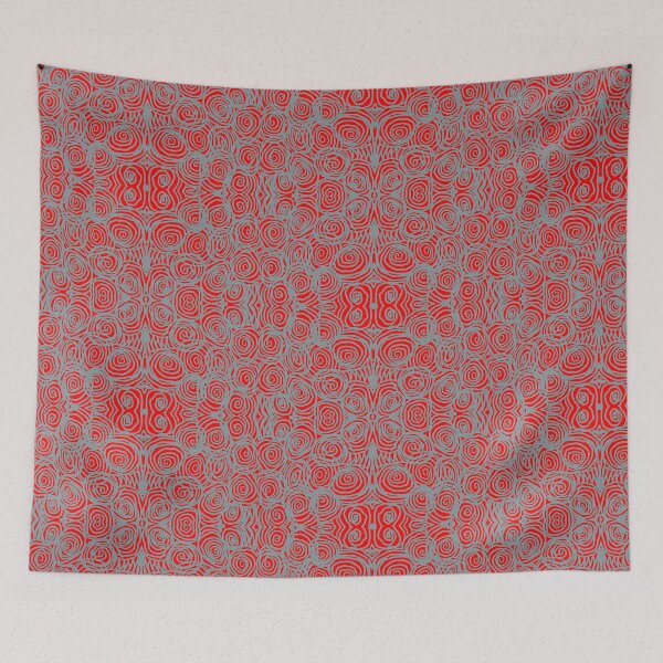 Item preview, Fluro Red Grey Design Doodle designed and sold by Fayes4Art.