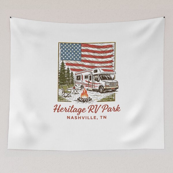Item preview, Camiseta del parque de caravanas Heritage RV Park de Nashville designed and sold by Matinez Pink.
