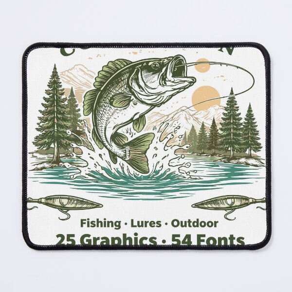 Item preview, Fishing Collection T-Shirt Design designed and sold by Matinez Pink.