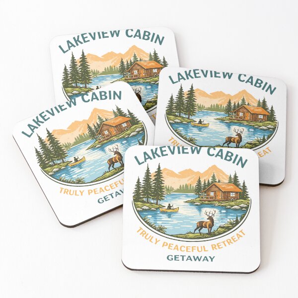 Item preview, Peaceful Lakeview Cabin Retreat designed and sold by Matinez Pink.