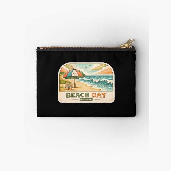 Item preview, Vintage Beach Day Retro Seaside Sticker — Cute Umbrella Design designed and sold by FestivityFinds.