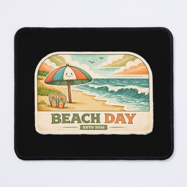 Item preview, Vintage Beach Day Retro Seaside Sticker — Cute Umbrella Design designed and sold by FestivityFinds.