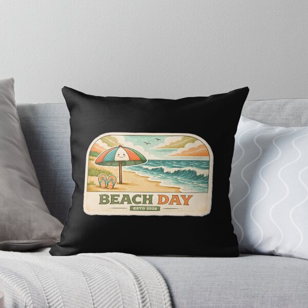 Item preview, Vintage Beach Day Retro Seaside Sticker — Cute Umbrella Design designed and sold by FestivityFinds.