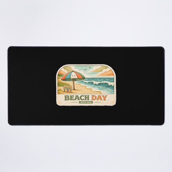 Item preview, Vintage Beach Day Retro Seaside Sticker — Cute Umbrella Design designed and sold by FestivityFinds.