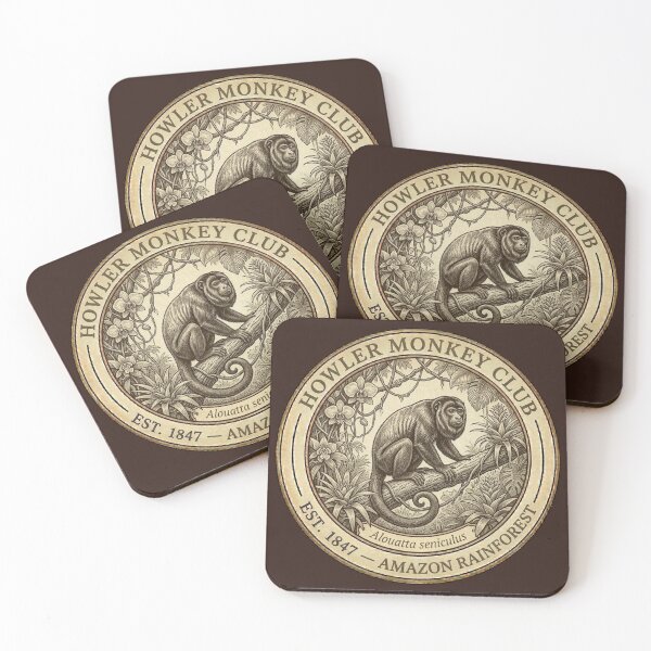 Item preview, Howler Monkey Loudest Animal Club Vintage Badge Amazon designed and sold by CalmCapy Co.