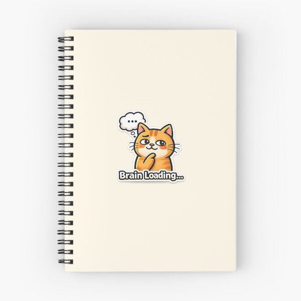 Item preview, Brain Loading Cat Sticker, Funny Meme Gift for Students designed and sold by Digital_products_0111.