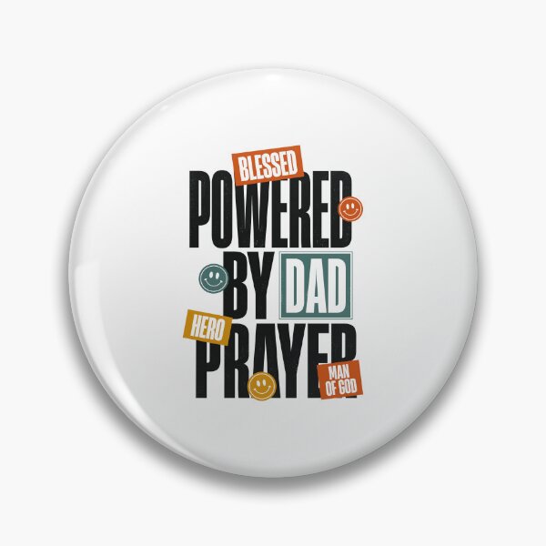 Item preview, Blessed Powered by Dad Prayer Christian Father's Day Faith Design designed and sold by HahaHandlesHub.