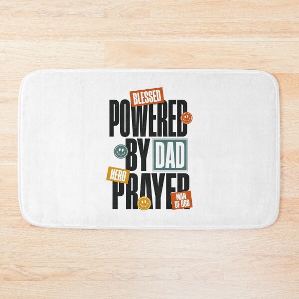 Item preview, Blessed Powered by Dad Prayer Christian Father's Day Faith Design designed and sold by HahaHandlesHub.
