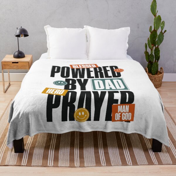 Item preview, Blessed Powered by Dad Prayer Christian Father's Day Faith Design designed and sold by HahaHandlesHub.