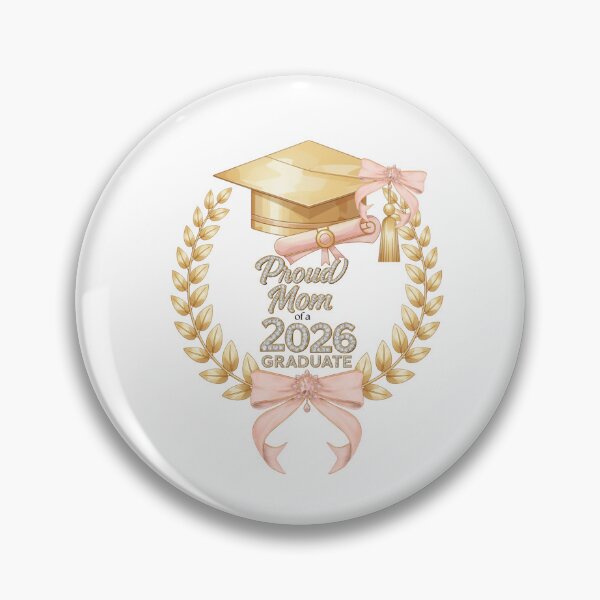 Item preview, Proud Mom of a 2026 Graduate with Royal Laurel Motif, Pink Bow & Diamonds designed and sold by jeweleddesigns.