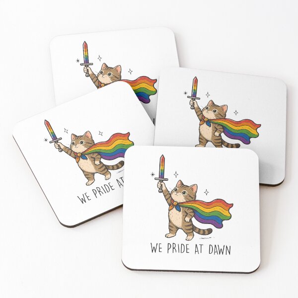 Item preview, We Ride At Dawn Cat Knight LGBTq Ally Pride Month designed and sold by iqenadak.