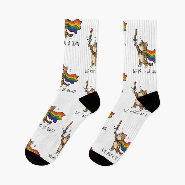 Item preview, We Ride At Dawn Cat Knight LGBTq Ally Pride Month designed and sold by iqenadak.