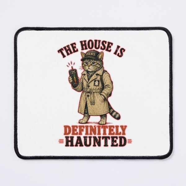 Item preview, The House Is Definitely Haunted – Funny Paranormal Cat Investigator Vintage Retro Design designed and sold by Extravanganzza.