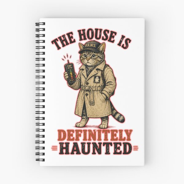 Item preview, The House Is Definitely Haunted – Funny Paranormal Cat Investigator Vintage Retro Design designed and sold by Extravanganzza.