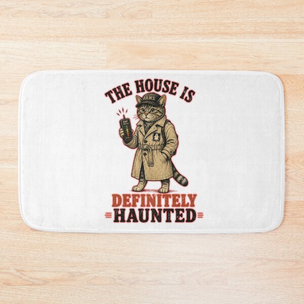 Item preview, The House Is Definitely Haunted – Funny Paranormal Cat Investigator Vintage Retro Design designed and sold by Extravanganzza.