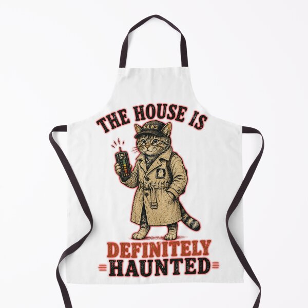 Item preview, The House Is Definitely Haunted – Funny Paranormal Cat Investigator Vintage Retro Design designed and sold by Extravanganzza.
