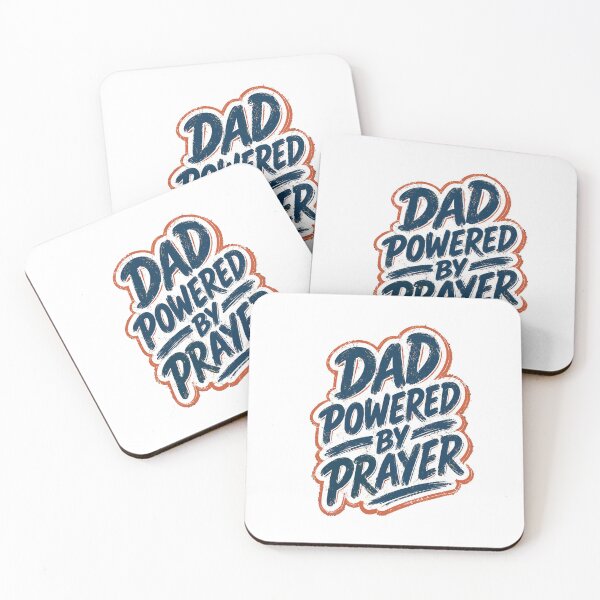 Item preview, Dad Powered By Prayer Christian Father Faith Based Father's Day Design designed and sold by HahaHandlesHub.