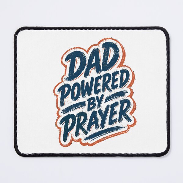 Item preview, Dad Powered By Prayer Christian Father Faith Based Father's Day Design designed and sold by HahaHandlesHub.