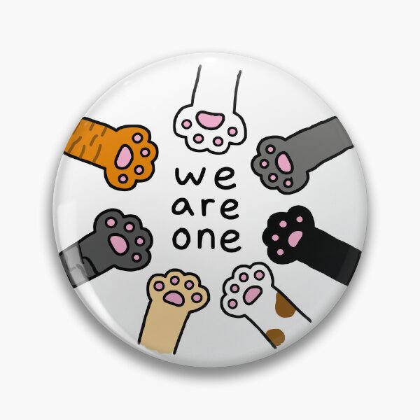 Item preview, Kawaii Cat Paws We Are One designed and sold by Imaginationbeyond.