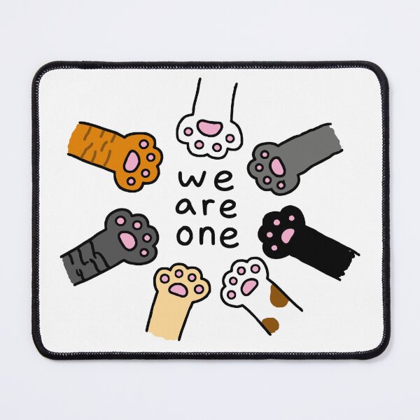 Item preview, Kawaii Cat Paws We Are One designed and sold by Imaginationbeyond.