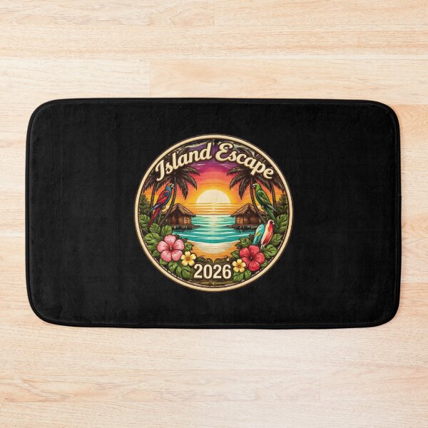 Item preview, Island Escape 2026 Tropical Sunset Sticker — Parrots & Hibiscus designed and sold by FestivityFinds.
