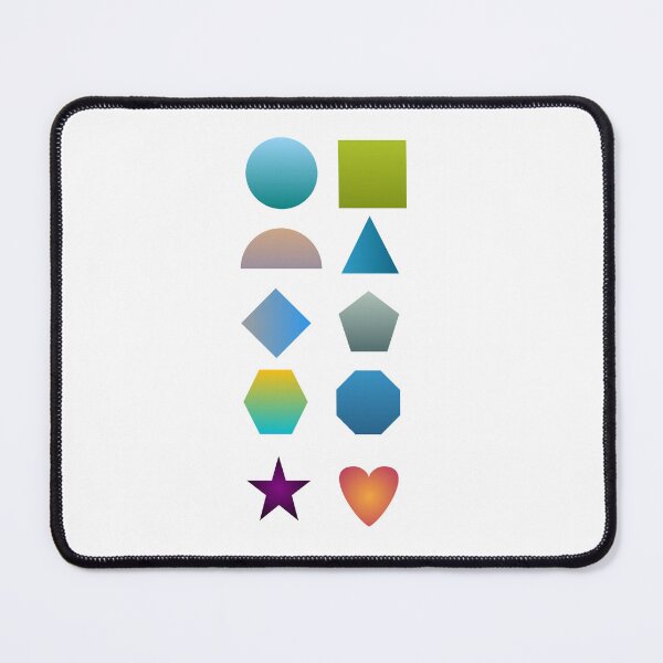 Item preview, Shape of Circle, Rectangle, semi circle, triangle, square, trapezium, quadrilateral, hexagon, Star,heart | T Shirt Design  designed and sold by Prism-Bubble.