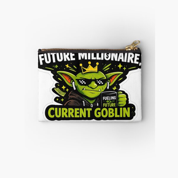 Item preview, Future Millionaire Current Goblin Sticker | Funny Entrepreneur Meme designed and sold by GoblinCapital.