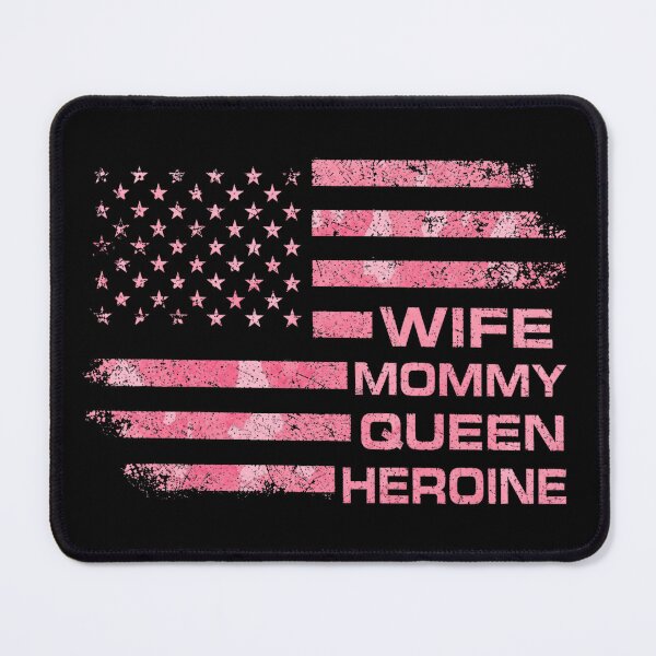 Item preview, Wife Mommy Queen Heroine Pink American Flag Graphic designed and sold by JerdbordinShop.