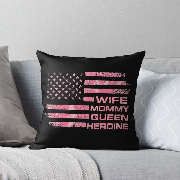 Item preview, Wife Mommy Queen Heroine Pink American Flag Graphic designed and sold by JerdbordinShop.