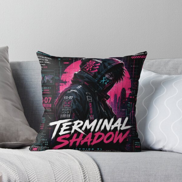 Item preview, Terminal Shadow (Series 7) - Cyberpunk Hackers Grid Art Print designed and sold by RiteshCenter.