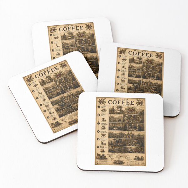 Item preview, The History of Coffee Infographic Poster designed and sold by Easternpantry.