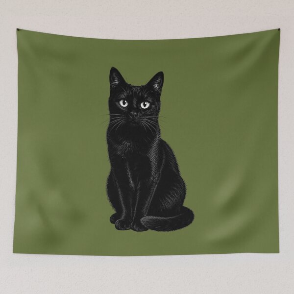 Item preview, Black Cat Artwork designed and sold by WoodPress.